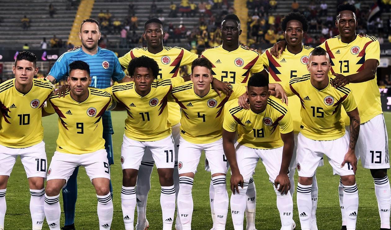 Selección Colombia en un compromiso amistoso previo al Mundial de Rusia 2018