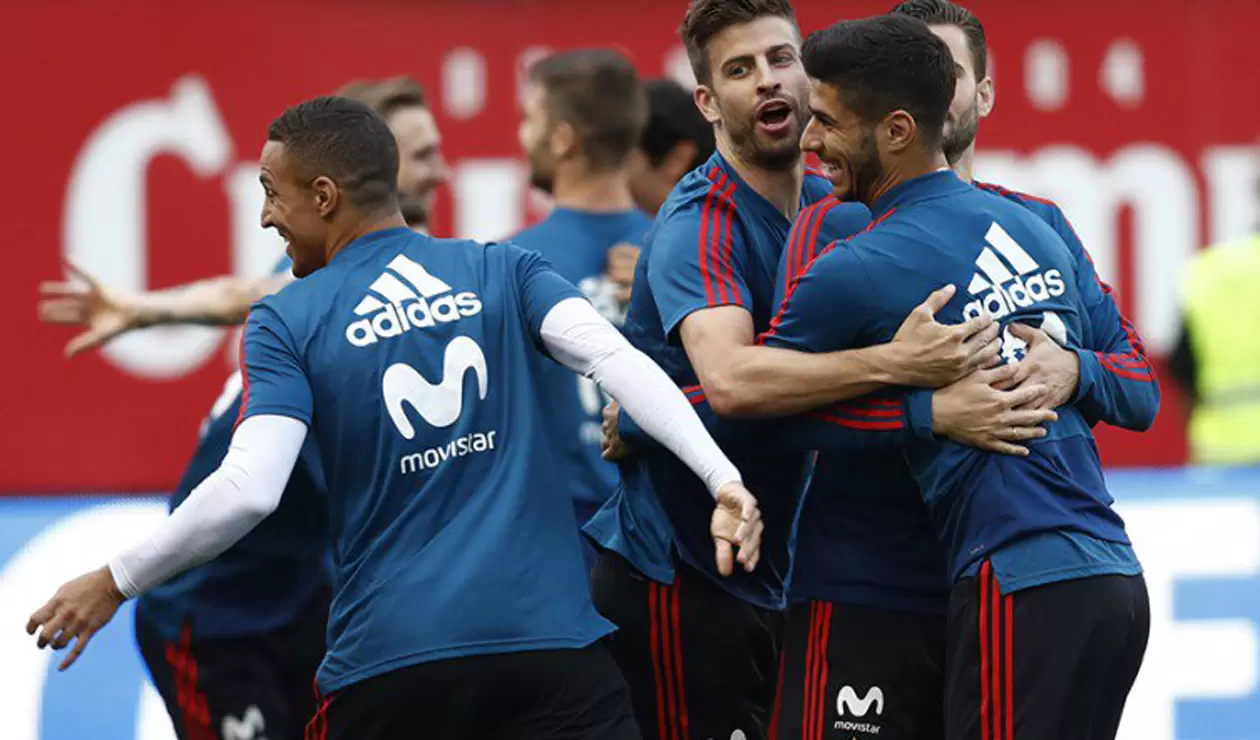 España en entrenamiento previo al Mundial de Rusia 2018