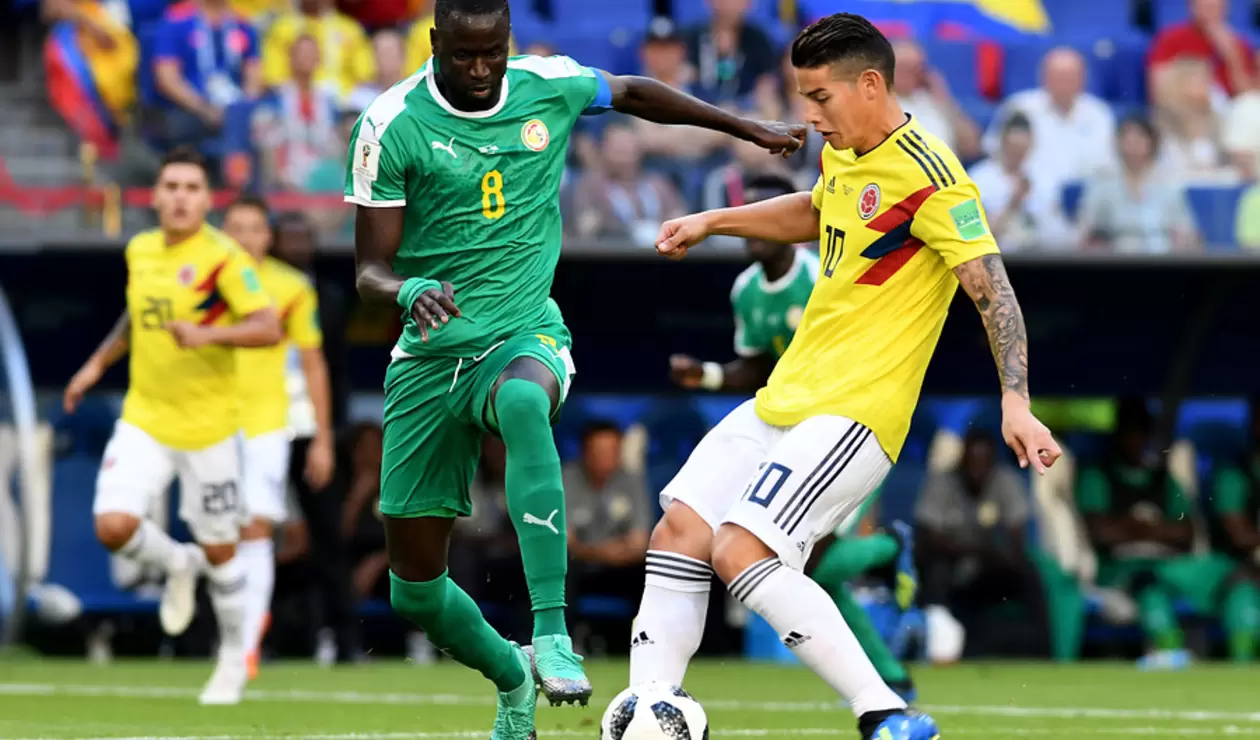 James Rodríguez ante Senegal en Rusia 2018