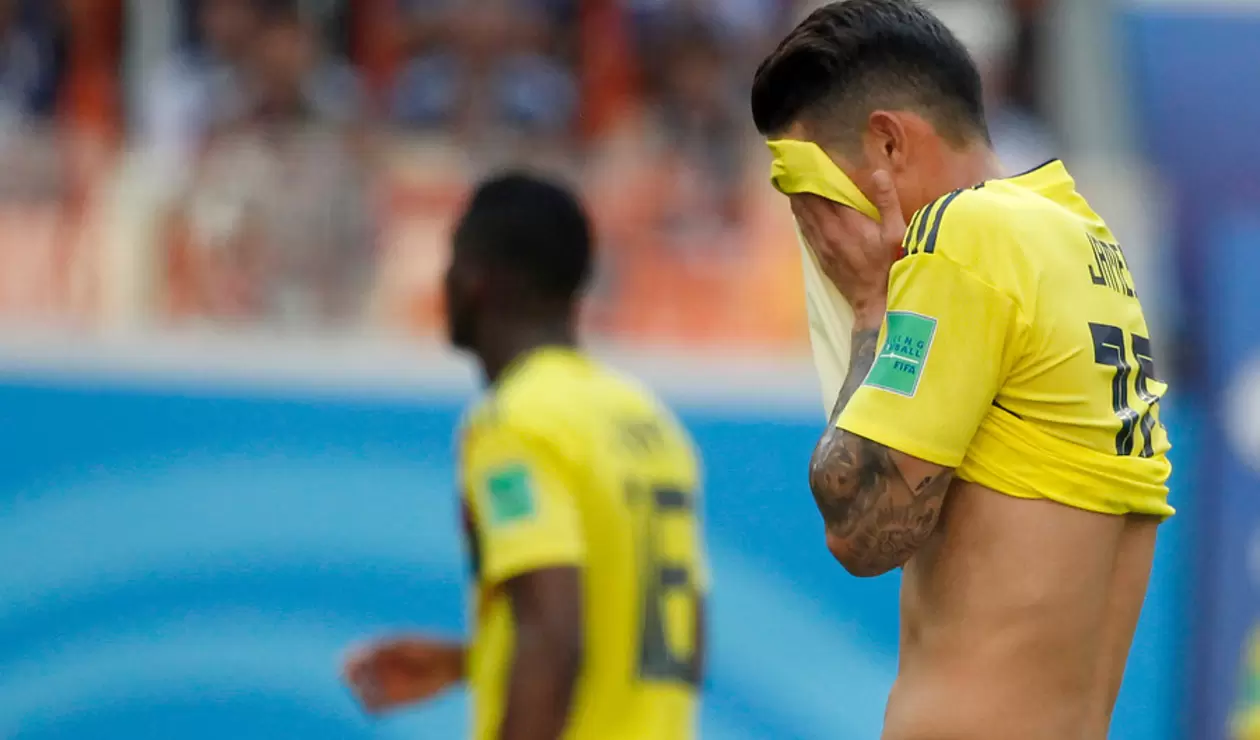 James Rodríguez lesionado con la Selección Colombia