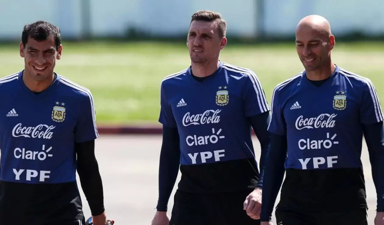 Los tres arqueros de la Selección de Argentina