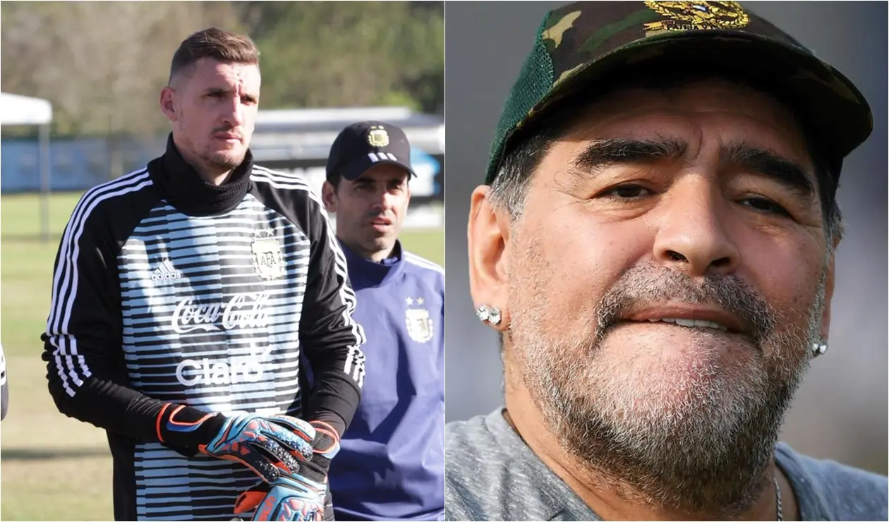 Diego Maradona habló del arquero Franco Armani