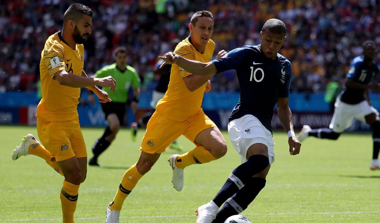 Kylian Mbappé delantero de Francia, Australia