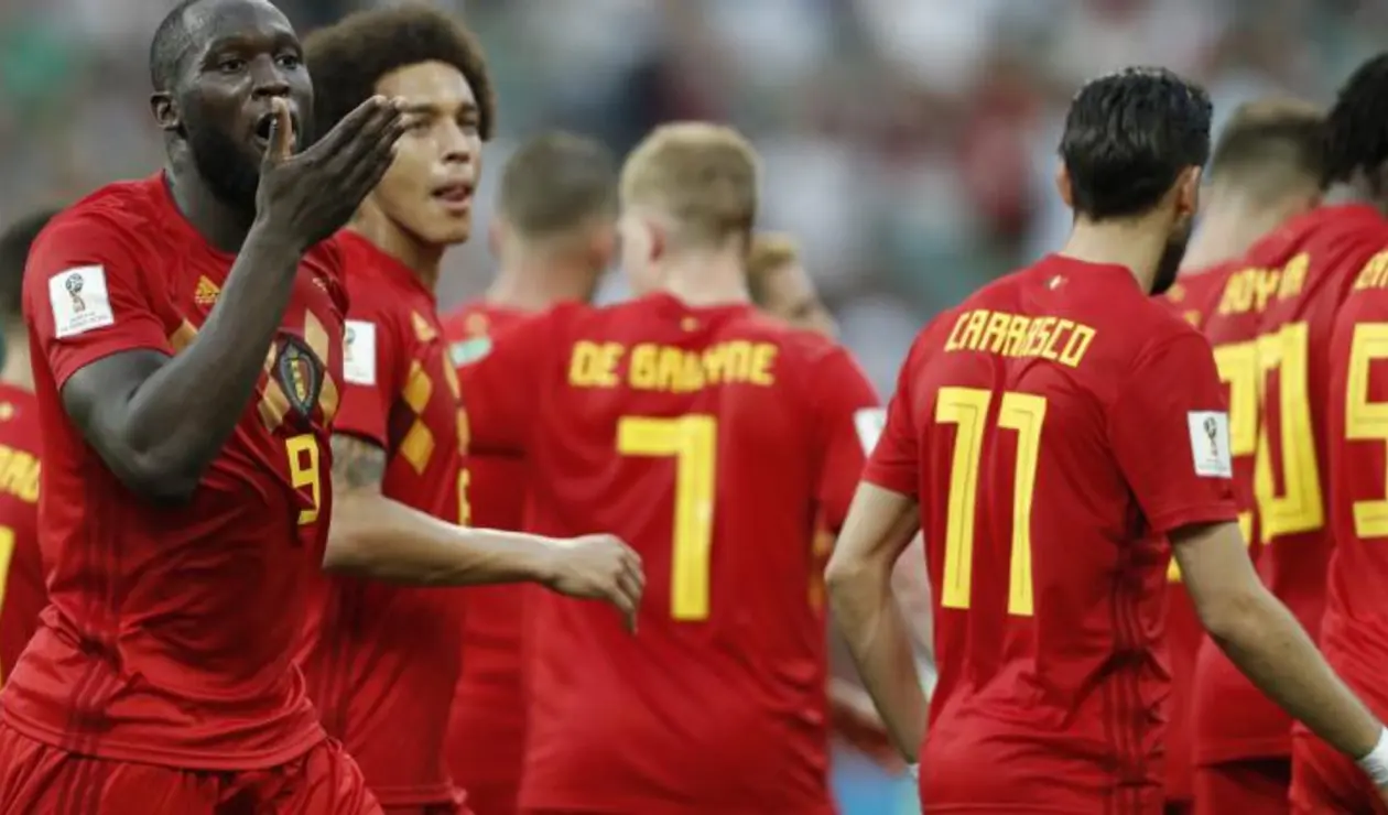 Romelu Lukaku celebrando uno de sus goles ante Panamá