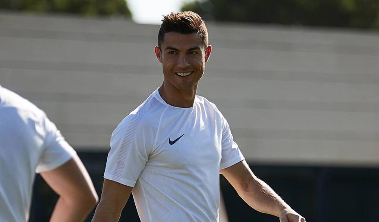 Cristiano Ronaldo en entrenamiento
