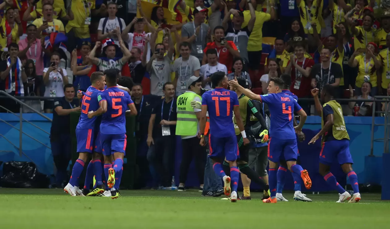 Colombia celebra que por fin marcó ante Polonia