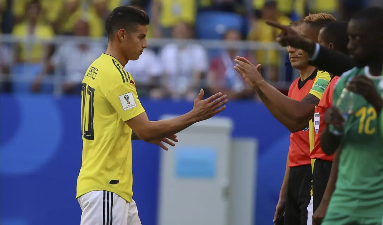 James Rodríguez salió lesionado ante Senegal