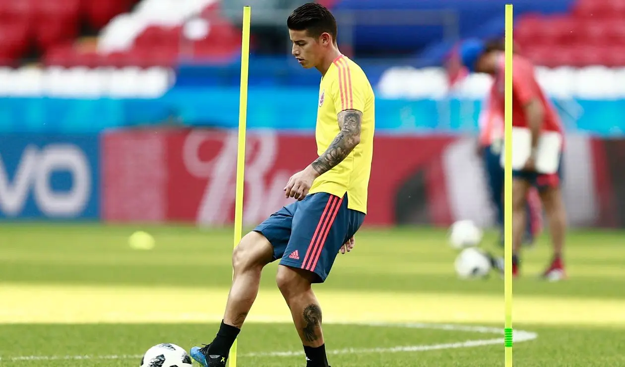 James Rodríguez se entrena con la Selección Colombia en Rusia 2018