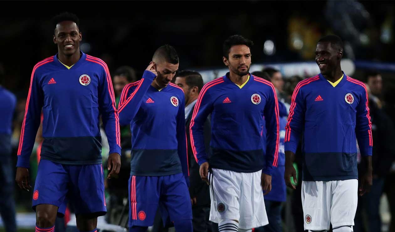 Jugadores de la Selección Colombia en la despedida