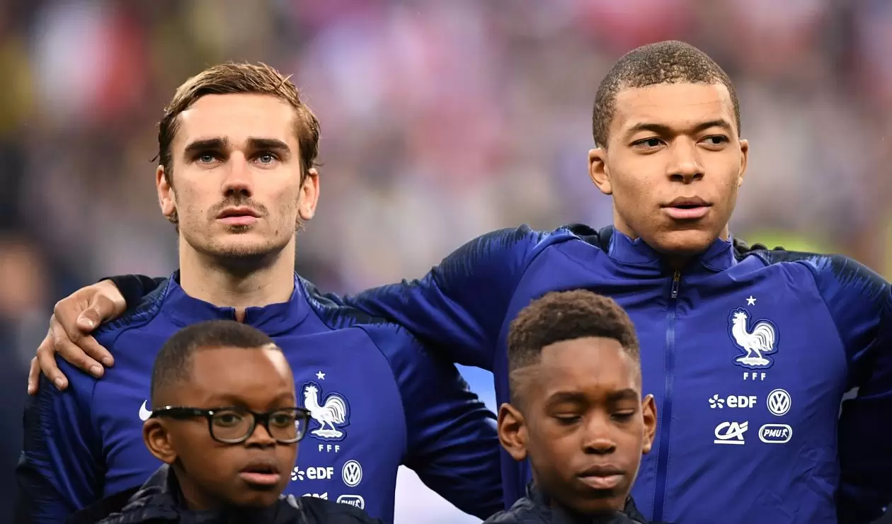 Antoine Griezmann y Kylian Mbappé, delanteros de la Selección Francesa 