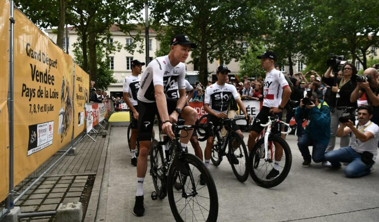 Ciclista británico Chris Froome en la presentación para el Tour de Francia 2018.
