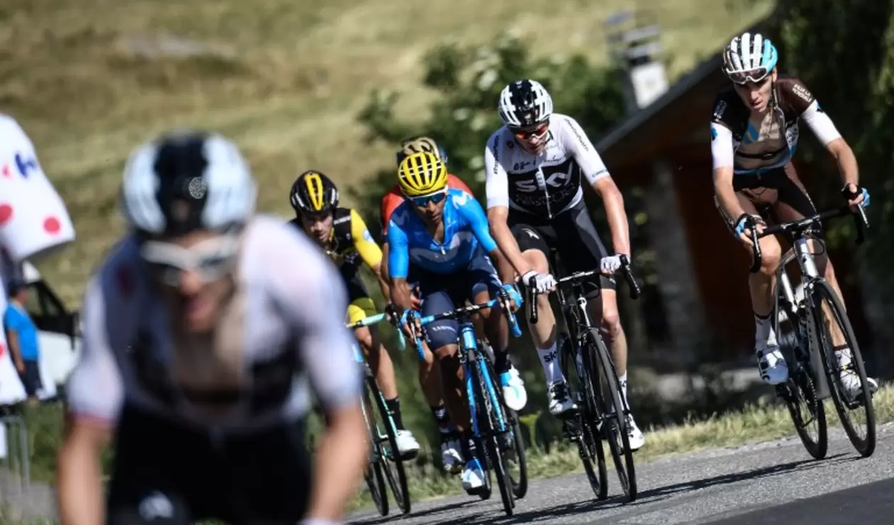 El ciclista colombiano Nairo Quintana en la etapa 12 del Tour de Francia 