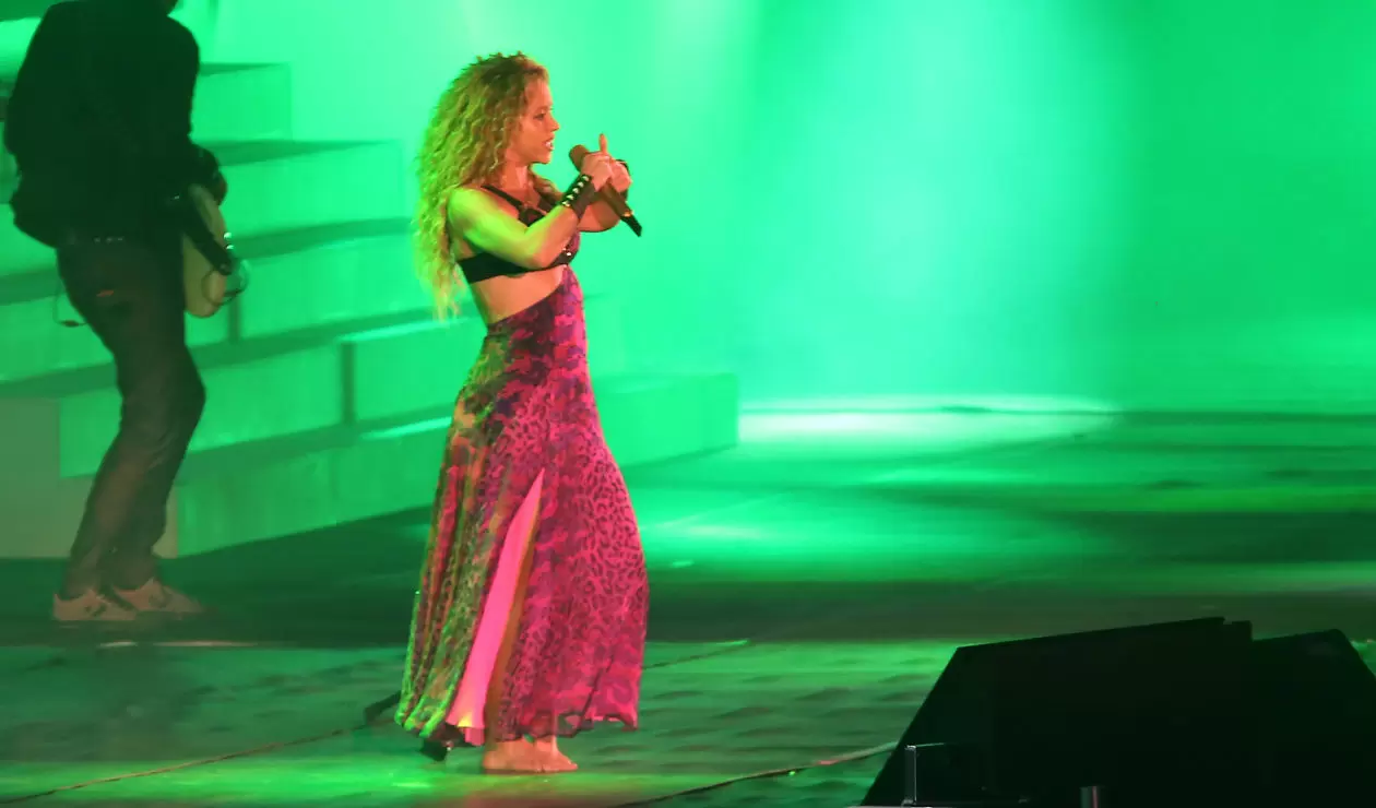 Shakira durante la inauguración de los JUEGOS CENTROAMERICANOS Y DEL CARIBE Barranquilla 2018