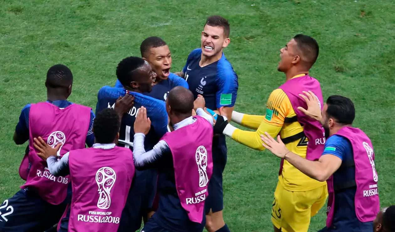 Kyllian M'bappe celebra el gol marcado en la final del Mundial Rusia 2018
