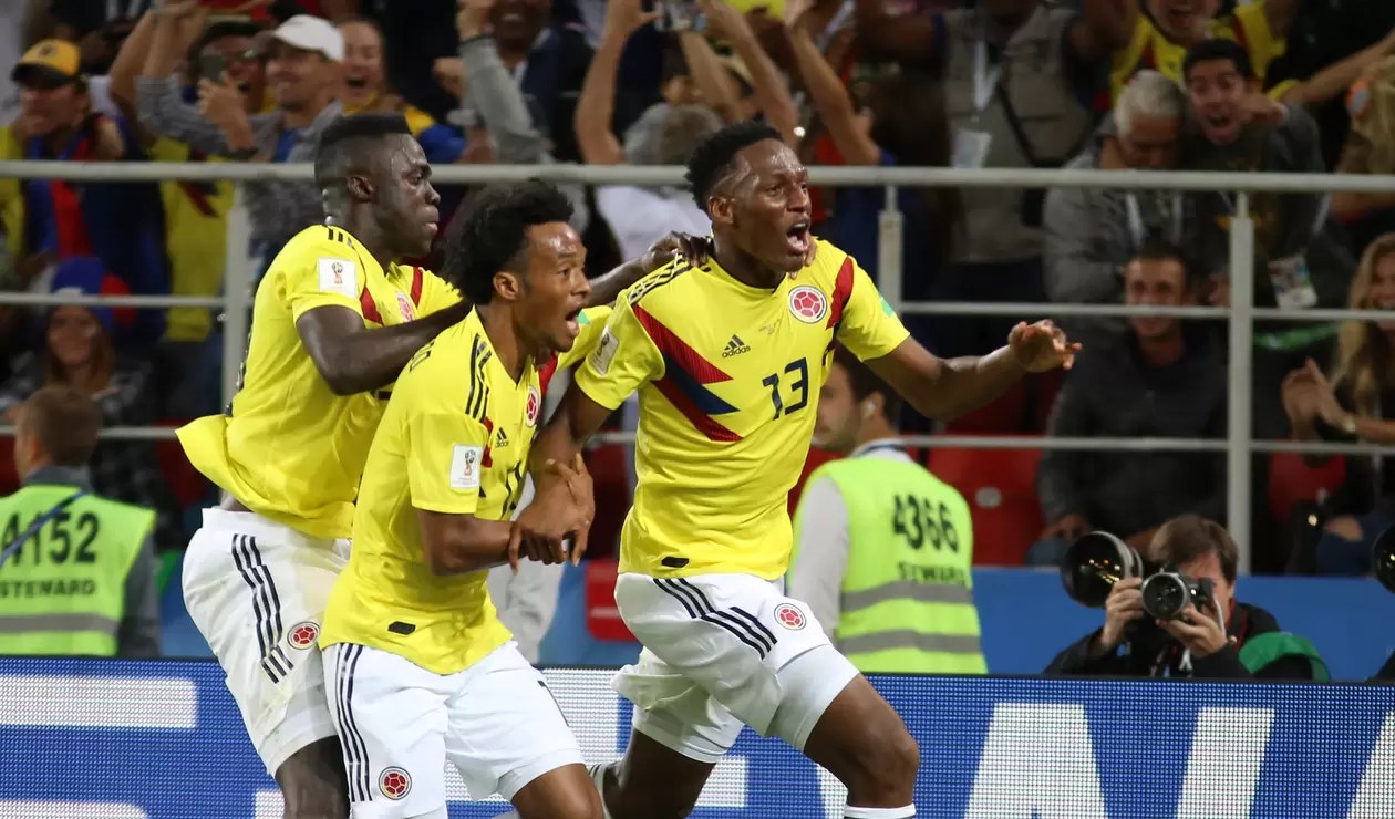 Gol Yerry Mina Colombia Inglaterra Rusia 2018 4