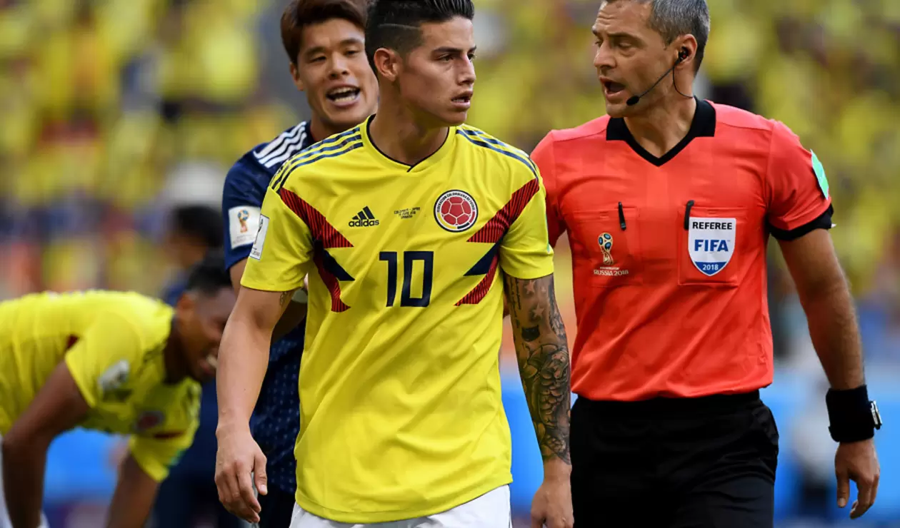 James Rodríguez es duda en Colombia para el juego ante Inglaterra