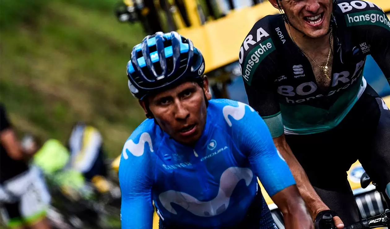 Nairo Quintana en el último ascenso de la etapa 17 del Tour de Francia