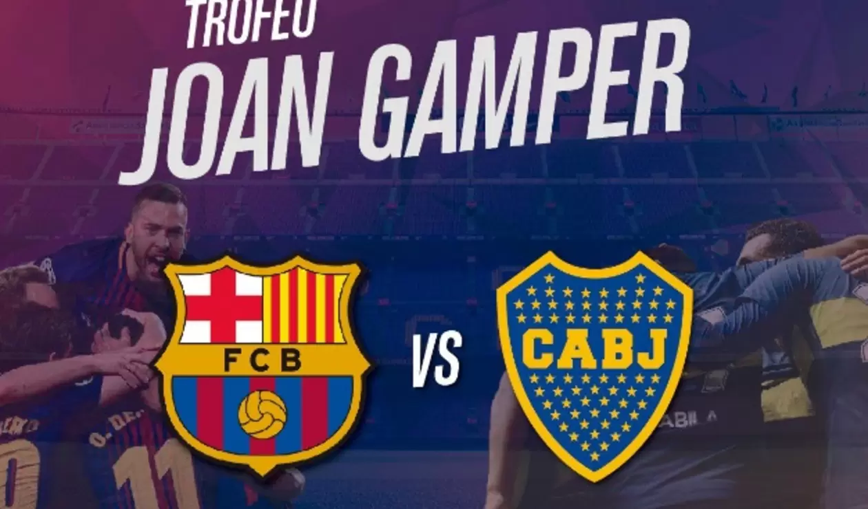 Afiche del amistoso Barcelona y Boca Juniors que se jugará en agosto.