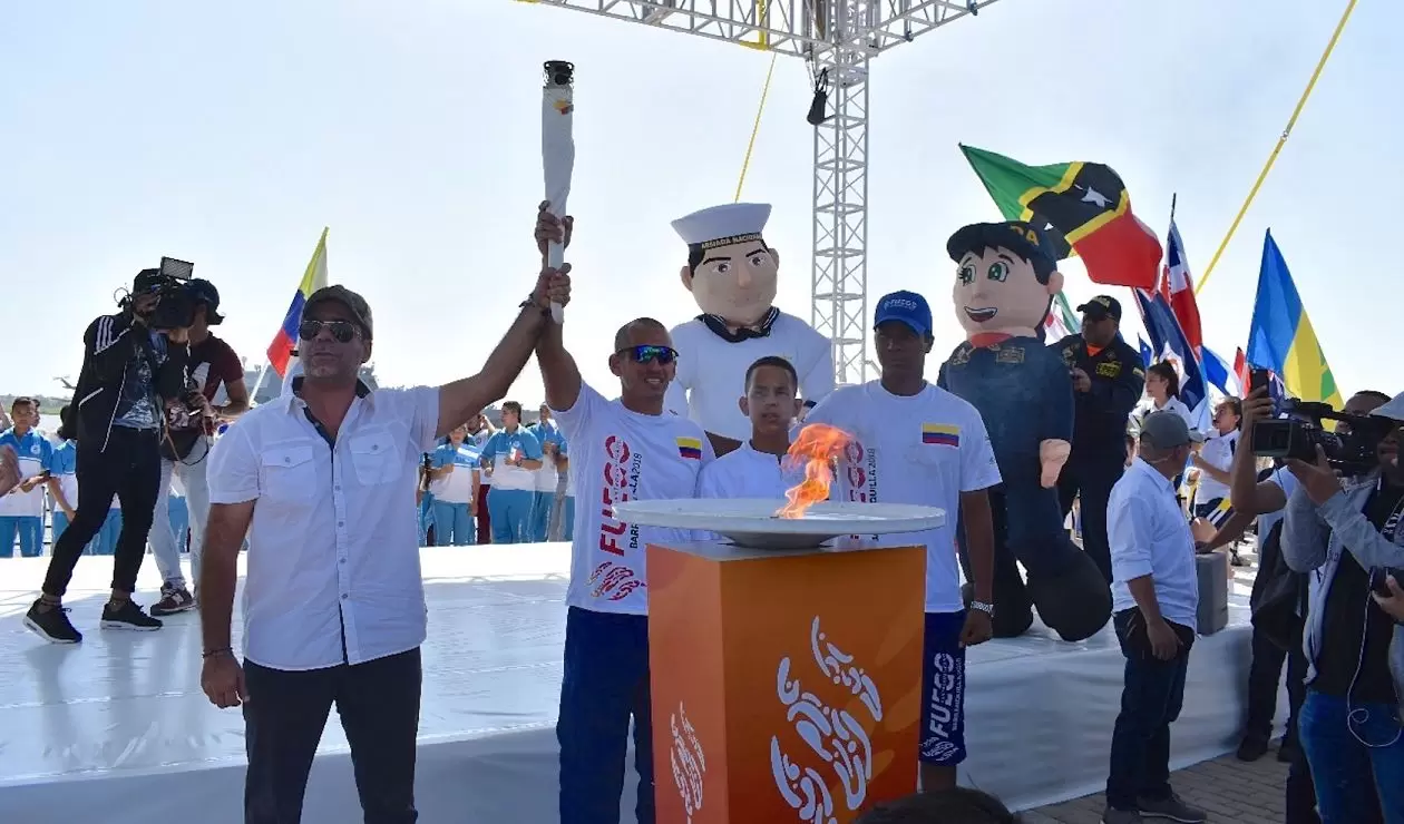 El fuego de los Juegos Centroamericanos y del Caribe presente en Barranquilla