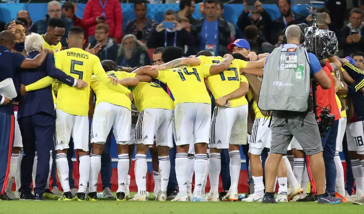 Colombia reunido antes del partido del partido ante Inglaterra