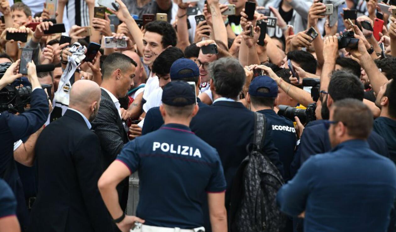 Recibimiento de Cristiano Ronaldo en Italia