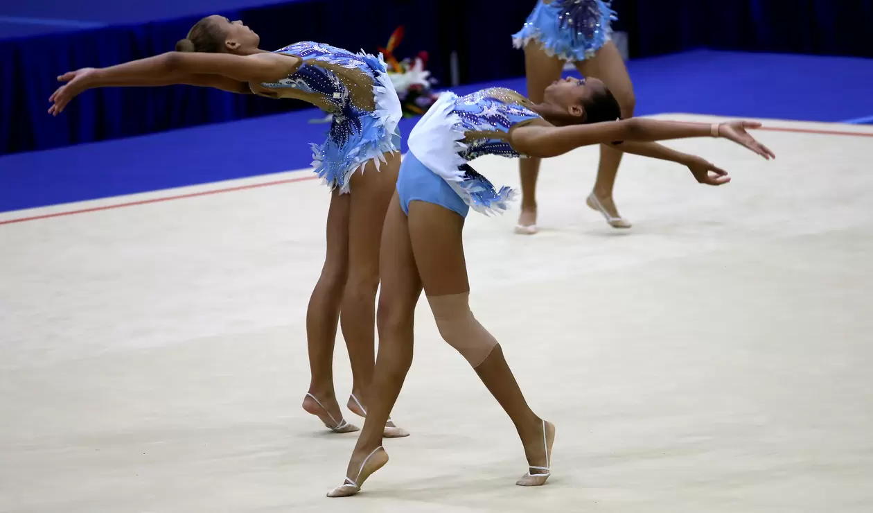 Cuba mostrando su potencial en la gimnasia rítmica por equipos