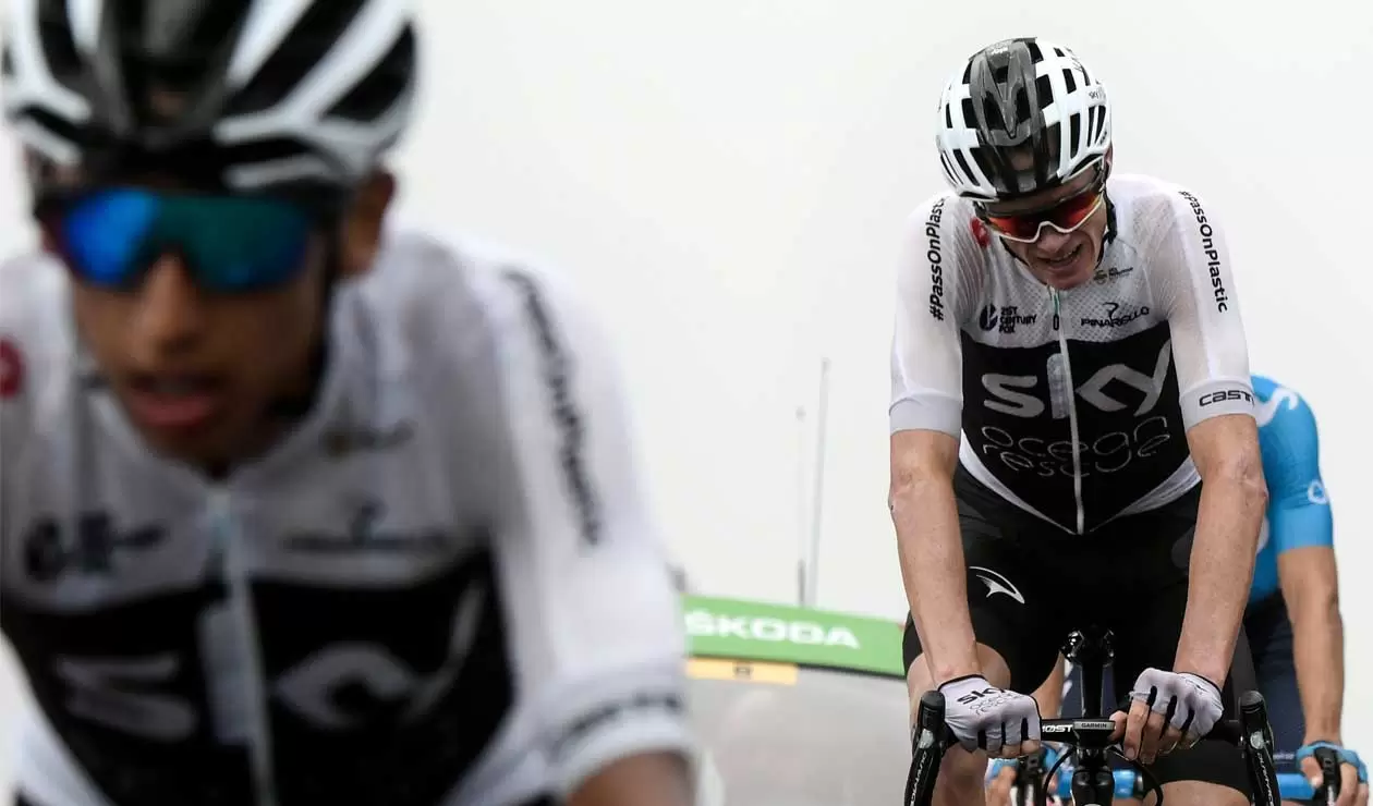 Egan Bernal y Chris Froome en la etapa 17 del Tour de Francia