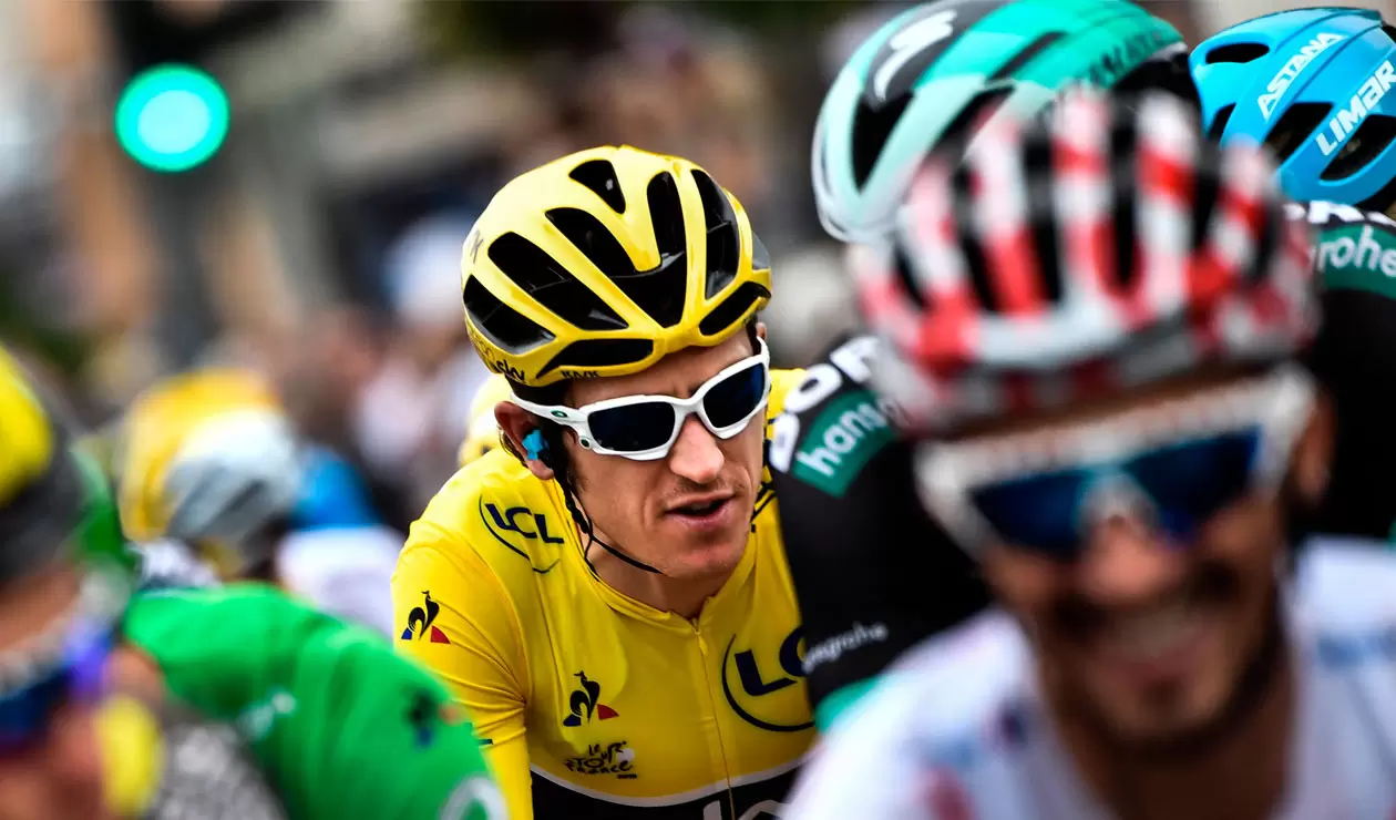 Geraint Thomas del SKY durante la última etapa del Tour de Francia 
