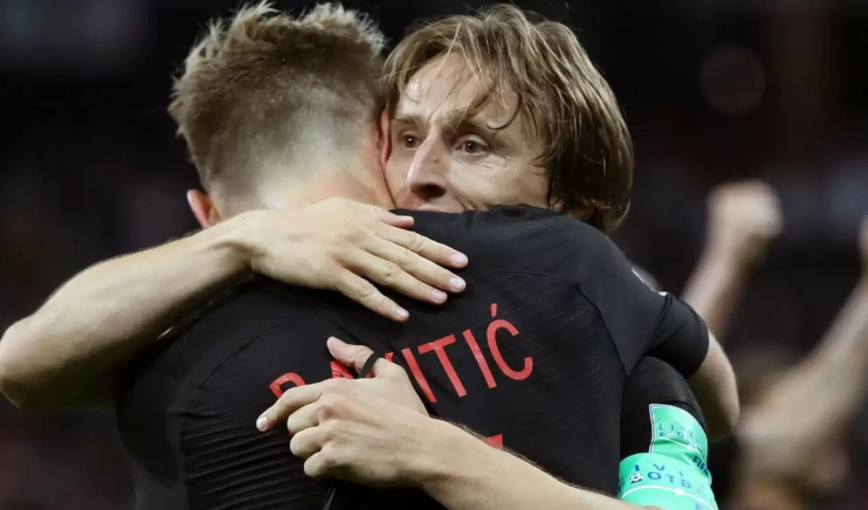Rakitic y Modric, jugadores de Croacia