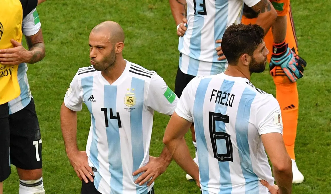 Javier Mascherano con la selección Argentina