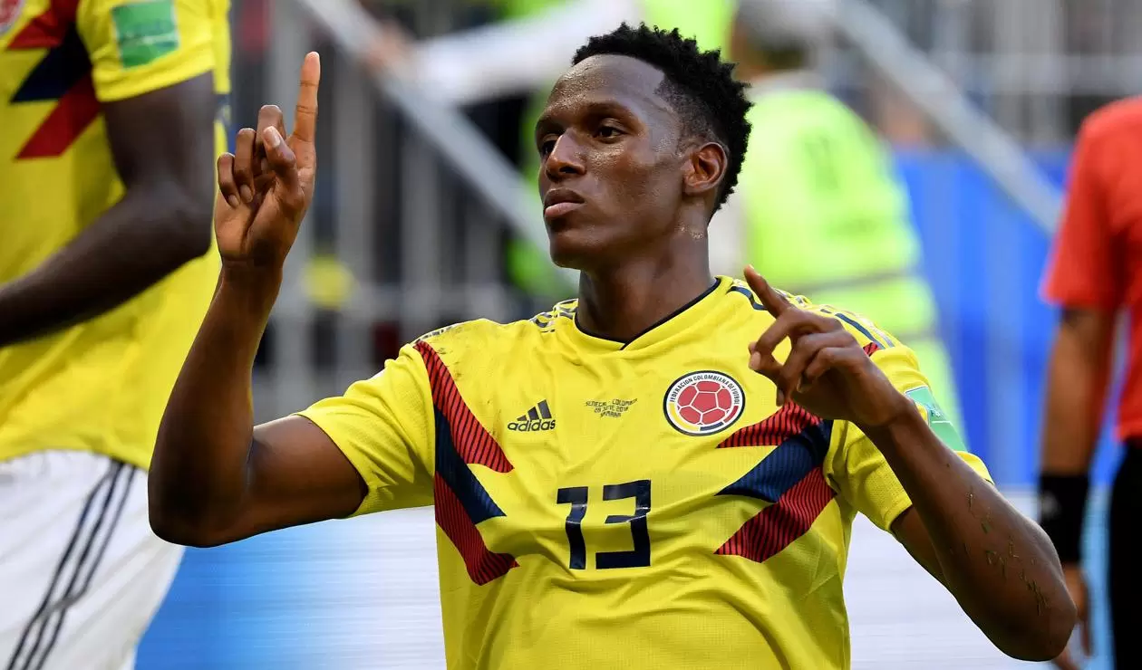 Yerry MIna en el juego entre Colombia y Senegal en Rusia 2018