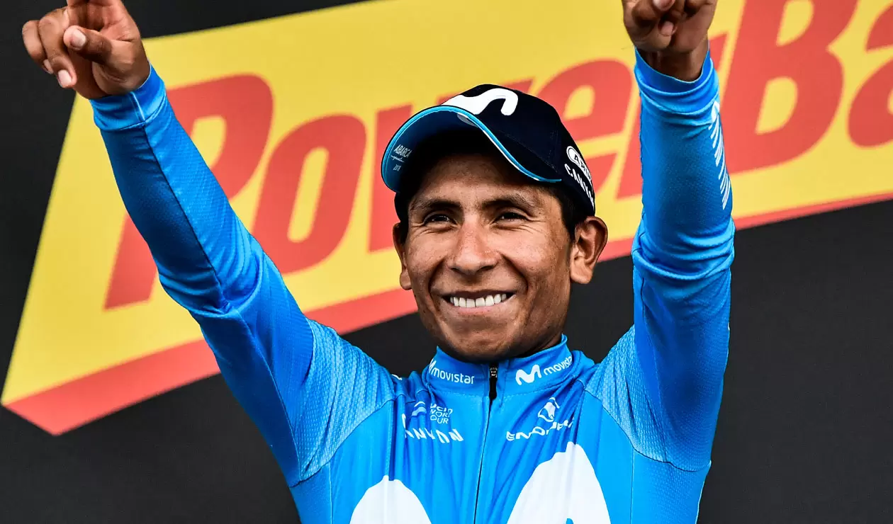 Nairo Quintana ganando una etapa en el Tour de Francia