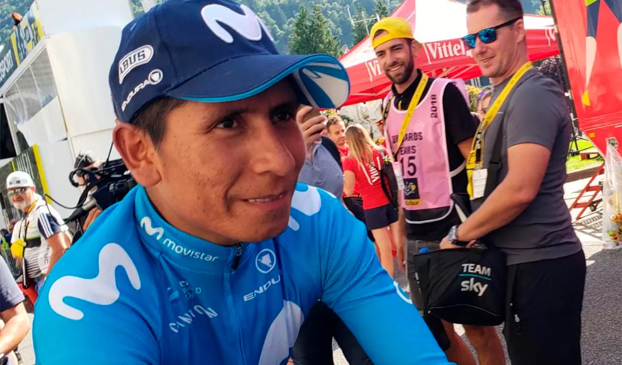 Nairo Quintana, ciclista colombiano al servicio de Movistar Team, quien terminó décimo en el anterior Tour de Francia