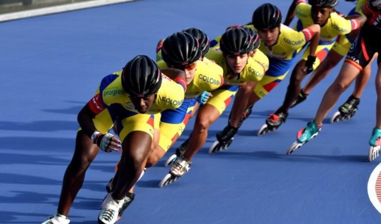 Selección Colombia en el Mundial de Patinaje de Carreras que se disputó en Holanda