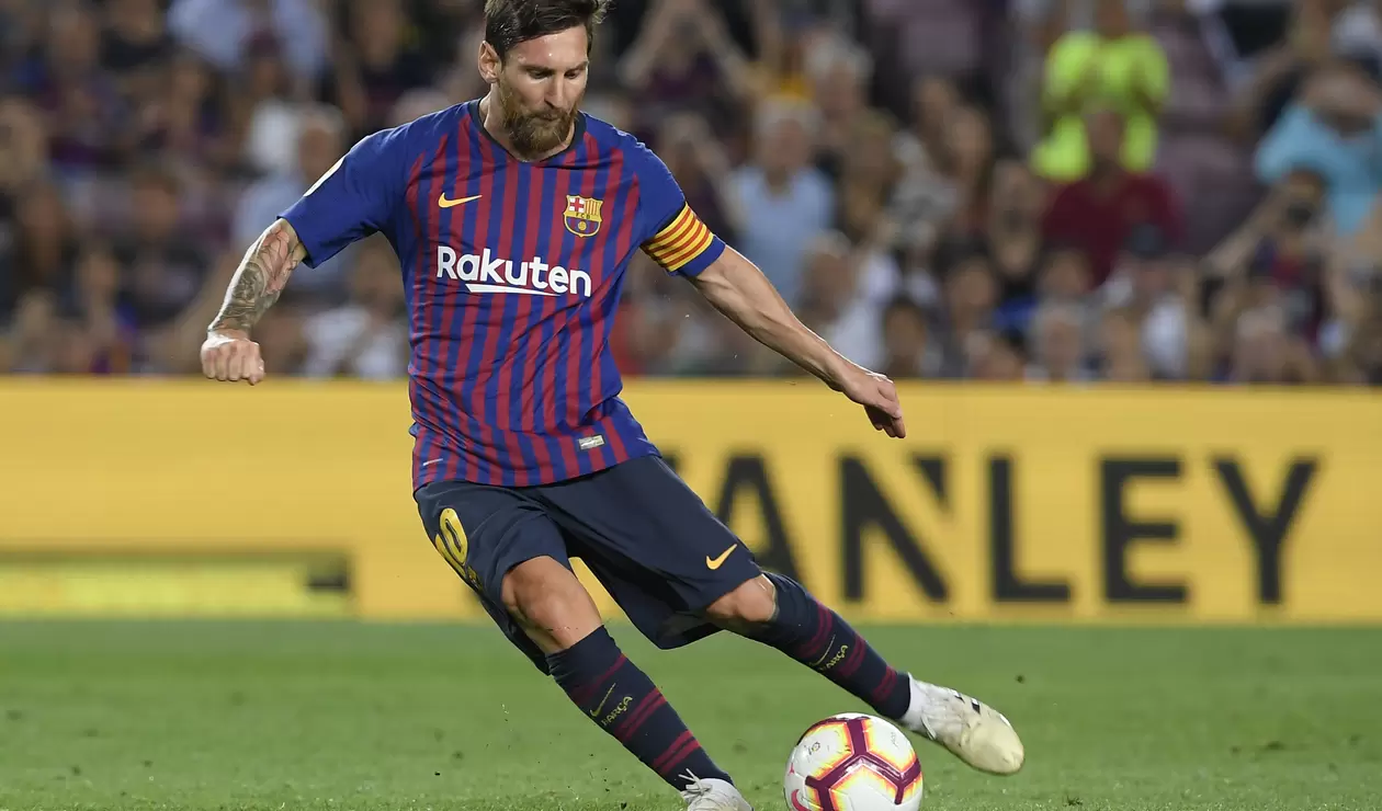 Lionel Messi marcó doblete con Barcelona