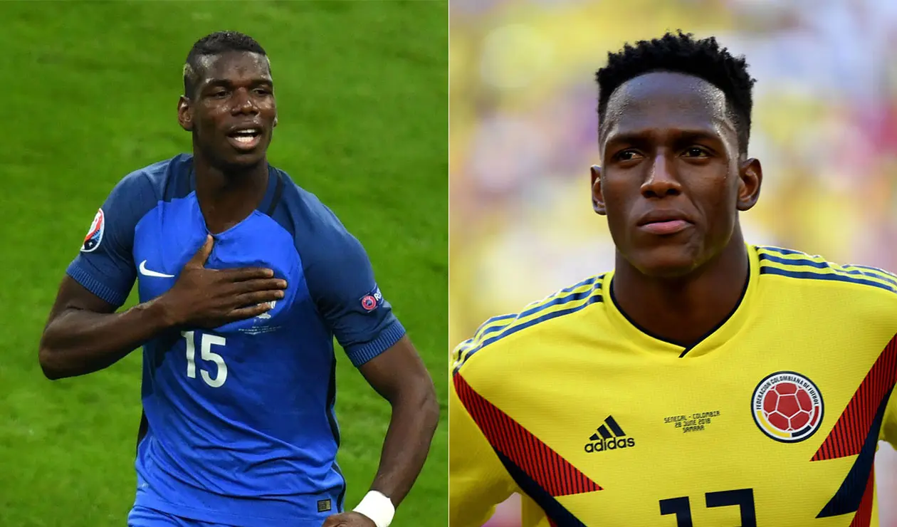 Paul Pogba y Yerry Mina, figuras en el Mundial de Rusia 2018