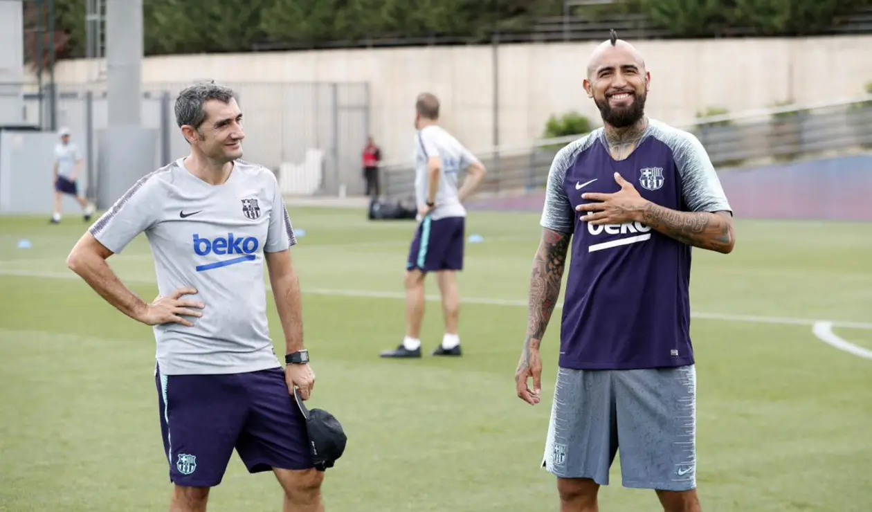 Ernesto Valverde y Arturo Vidal