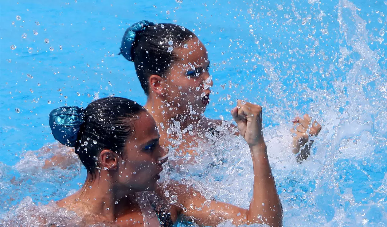 Las colombianas en el nado sincronizado de los Juegos Centroamericanos y del Caribe Barranquilla 2018  