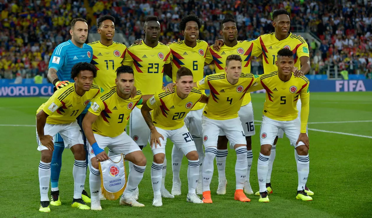 La Selección Colombia que enfrentó a Inglaterra en los octavos de final de Rusia 2018