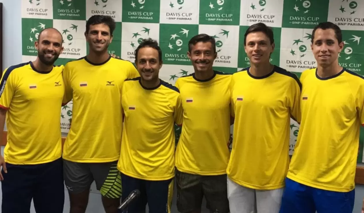 Selección Colombia de Copa Davis que estará en el enfrentamiento ante Suecia 