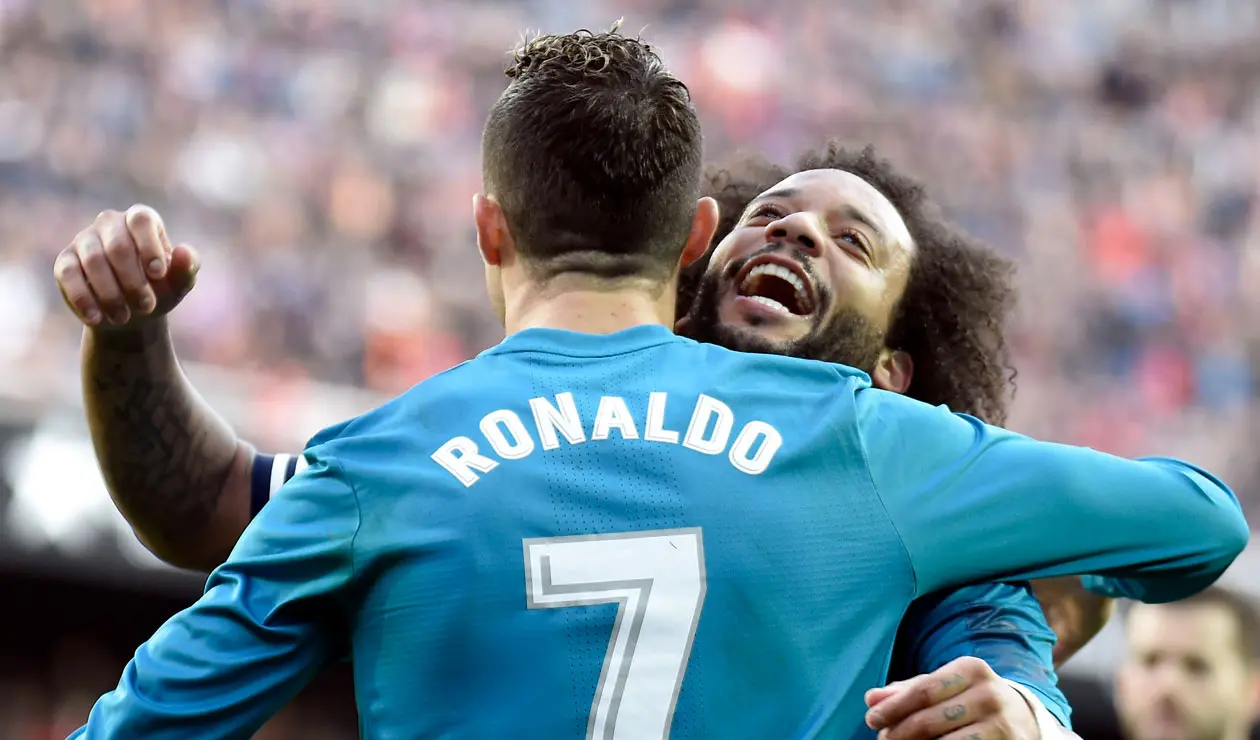 Cristiano Ronaldo y Marcelo en su época como jugadores del Real Madrid