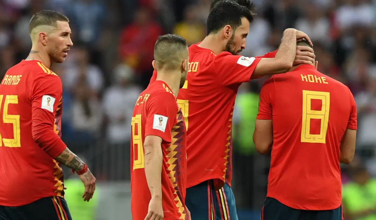 Selección de España - Sergio Ramos, Sergio Busquets y Koke