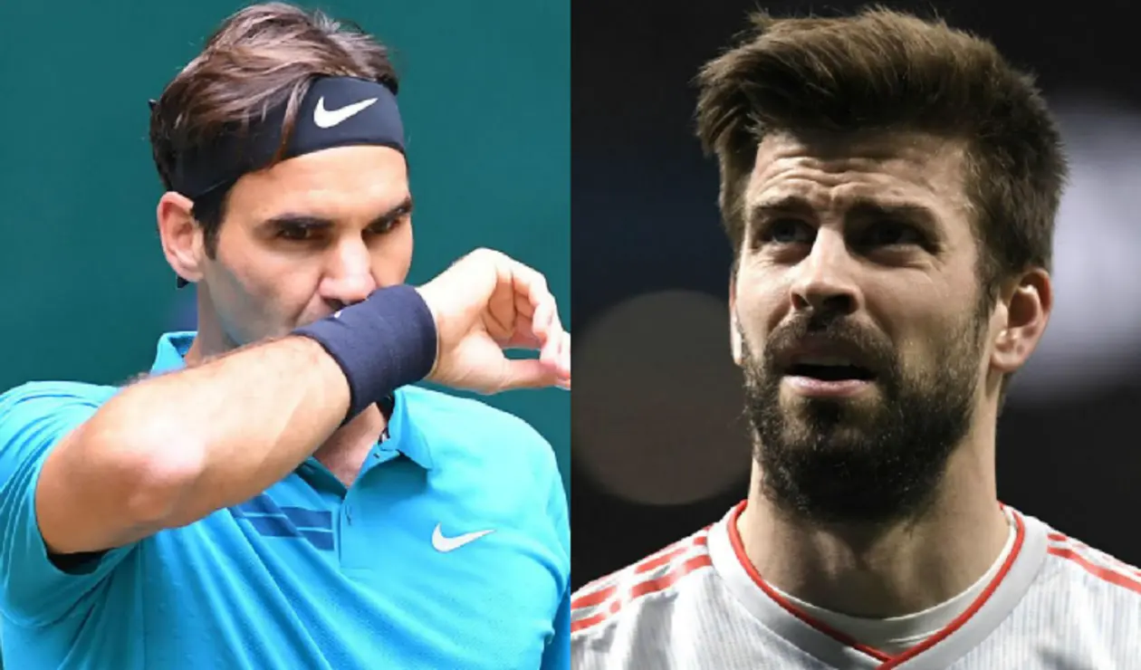 Roger Federer, tenista suizo y Gerard Piqué, futbolista español