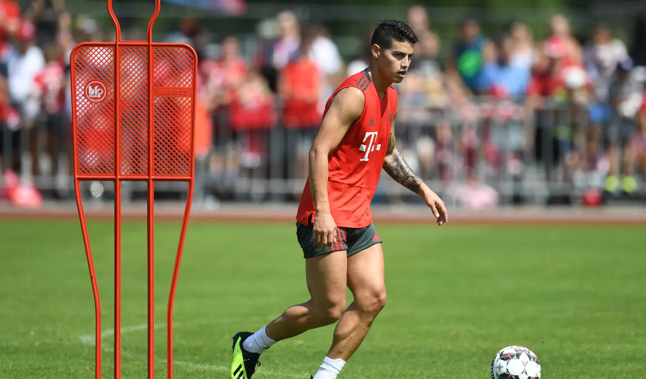 James Rodríguez retomó entrenamientos con el Bayern Múnich