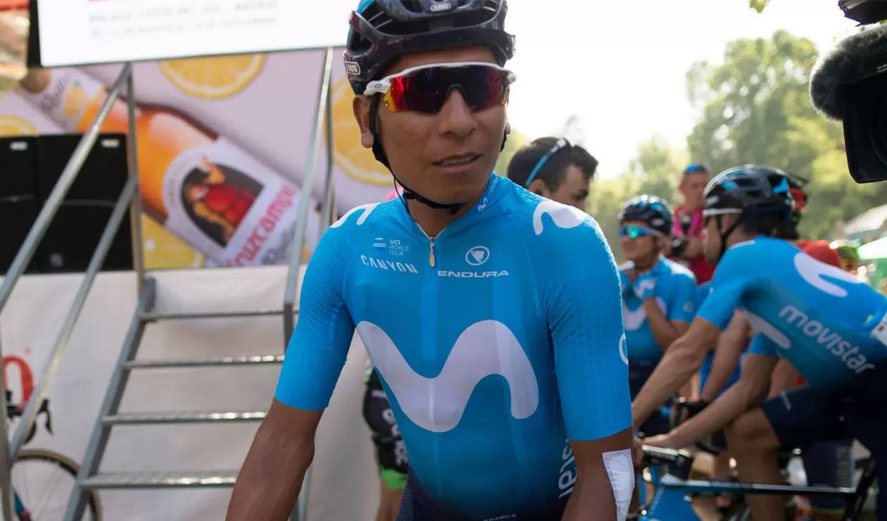 Nairo Quinta antes de iniciarse la quinta etapa de La Vuelta a España