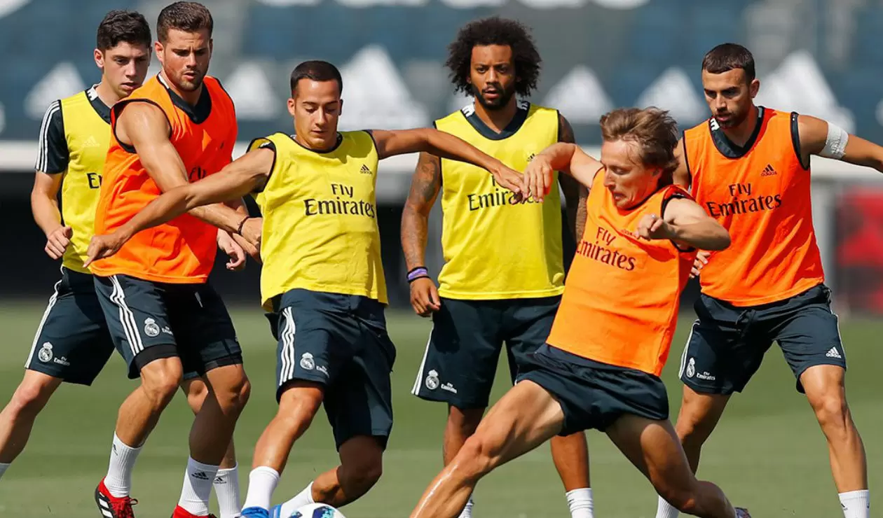 Real Madrid en una sesión de entrenamiento