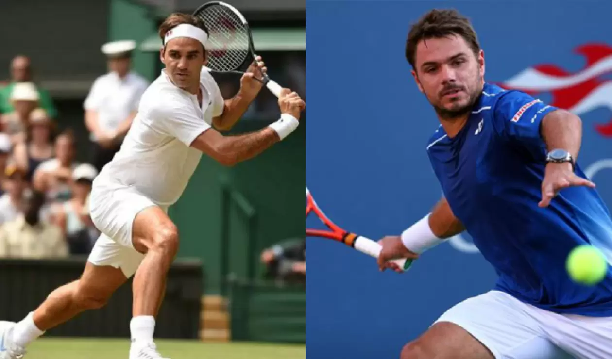 Roger Federer y Stanislas Wawrinka, tenistas Suizos 