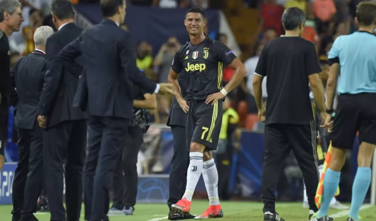 La reacción de Cristiano Ronaldo tras su primera expulsión en la Champions