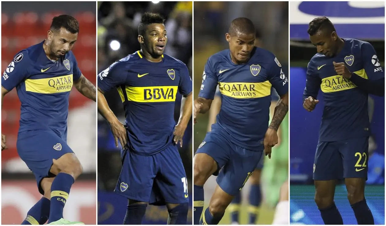 Edin Cardona, Frank Fabra, Wilmar Barrios y Sebastián Villa