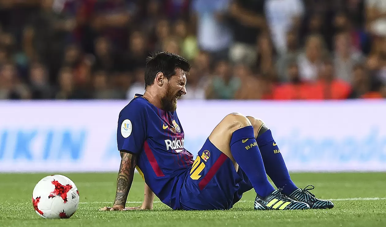 Lionel Messi con cara de decepción